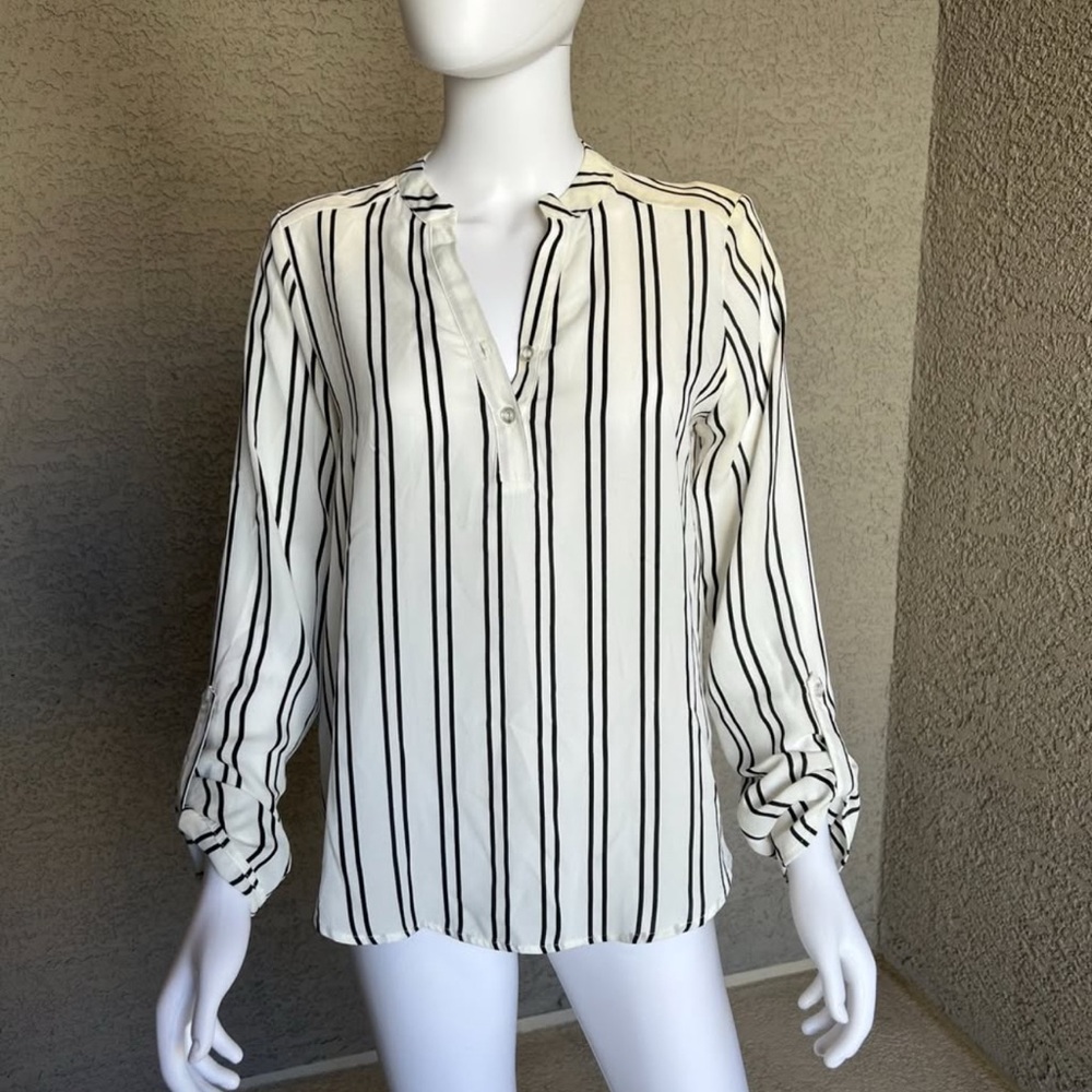 Striped Black and White Women's Top